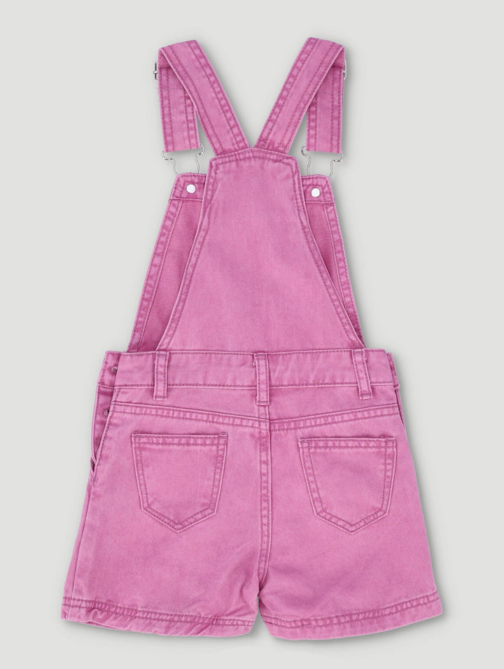 Pre-Girls Denim Dungaree - Pink