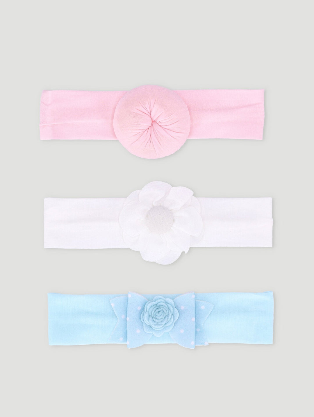 Baby Girls 3 Pack Headbands - Cream