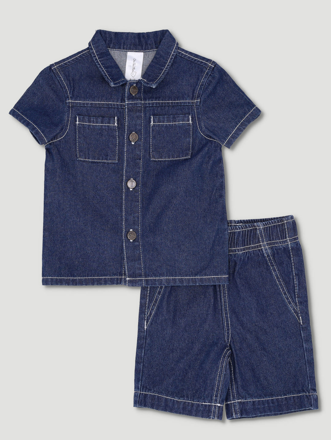 Baby Boys Occasion Denim Set Blue - Main Image