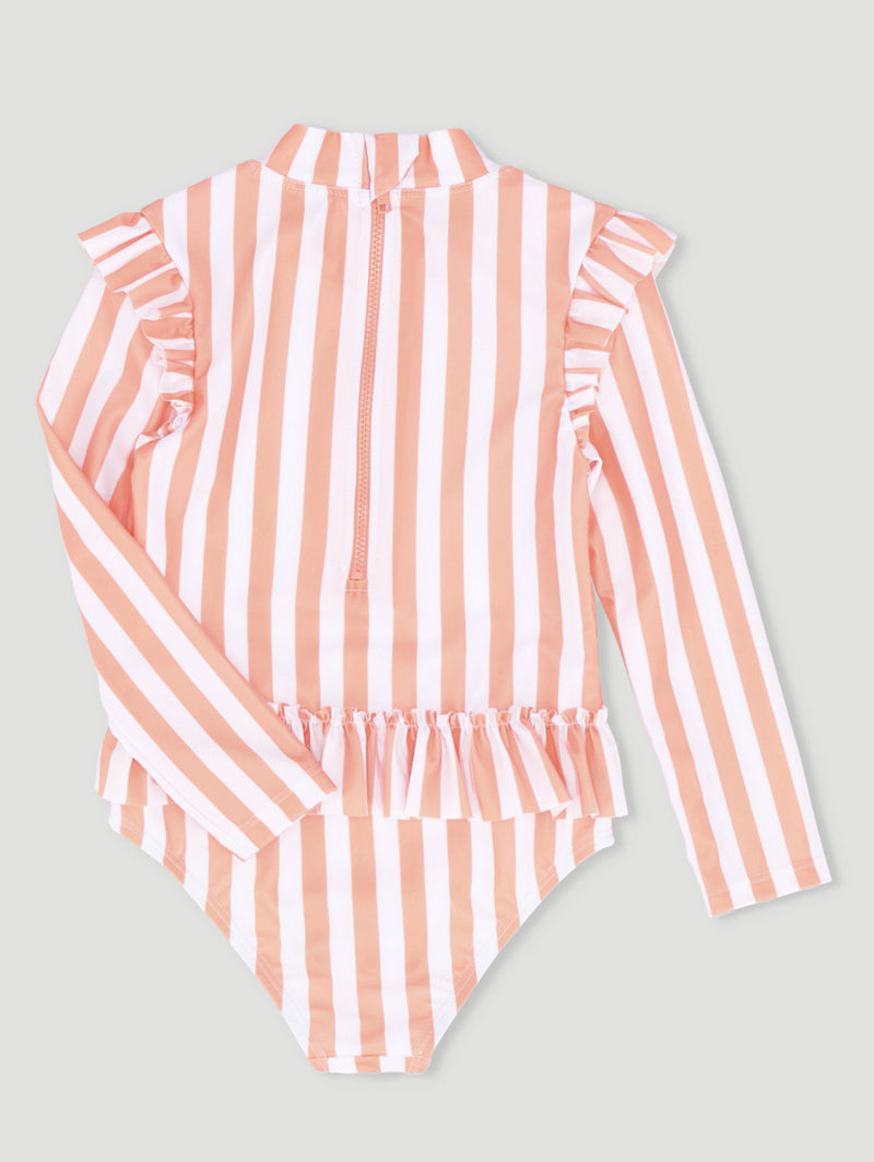Keedo Baby Girls Stripe Swimsuit - Coral
