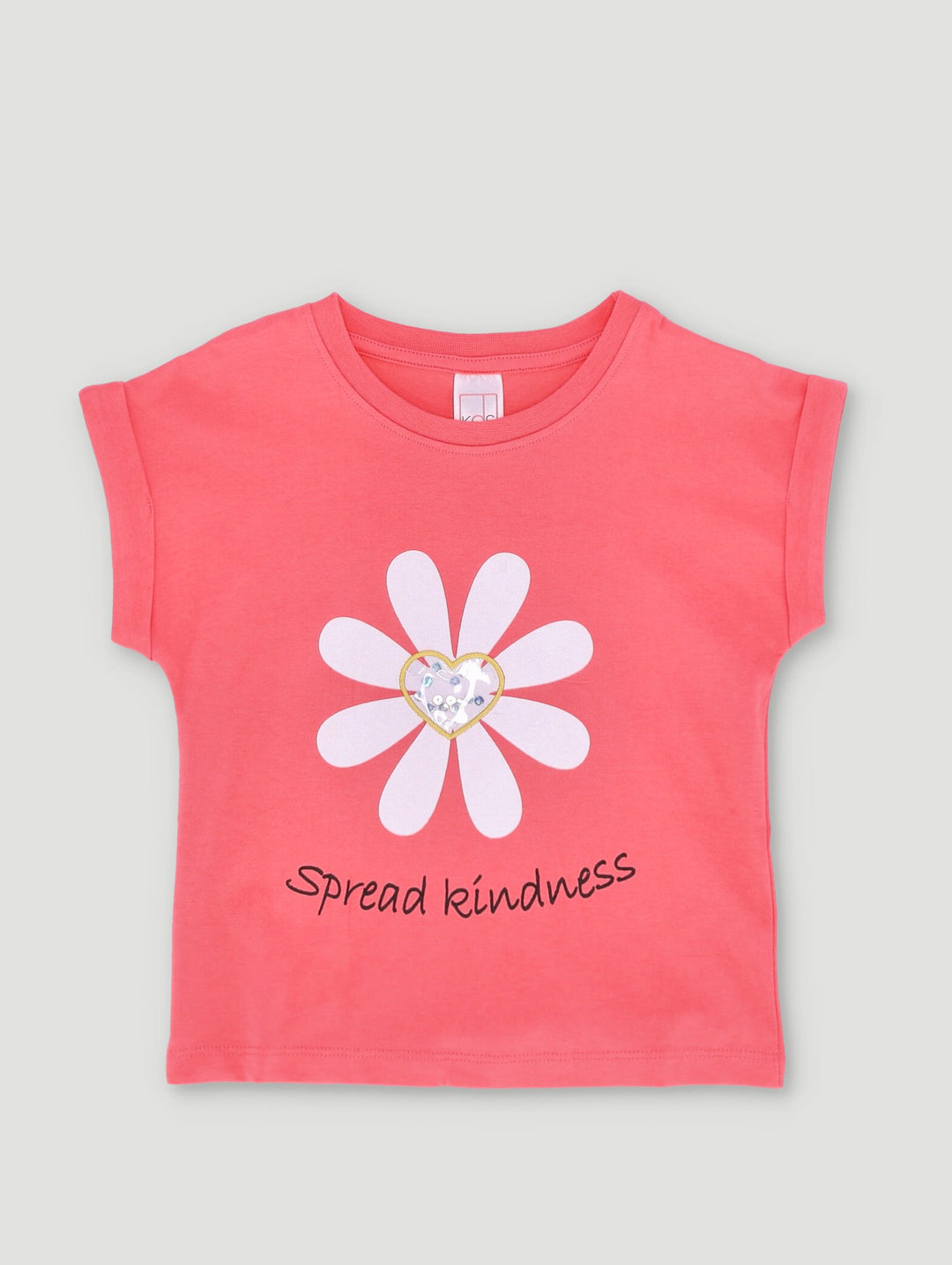Pre-Girls 1Up Spread Kindness Tee - Coral