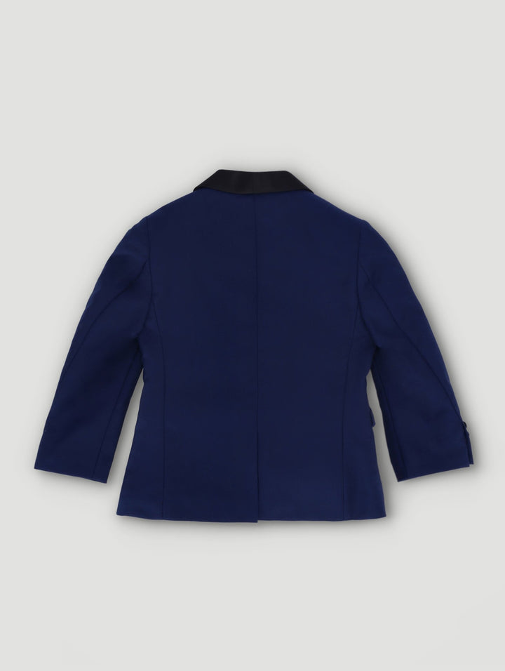 Pre-Boys Formal Satin Suit Jacket - Navy