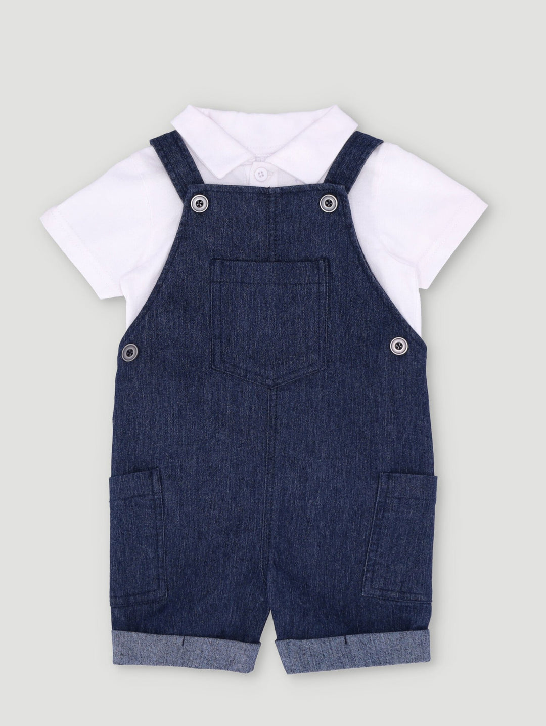 Baby Boys Occasion Dungaree - Dark Ink