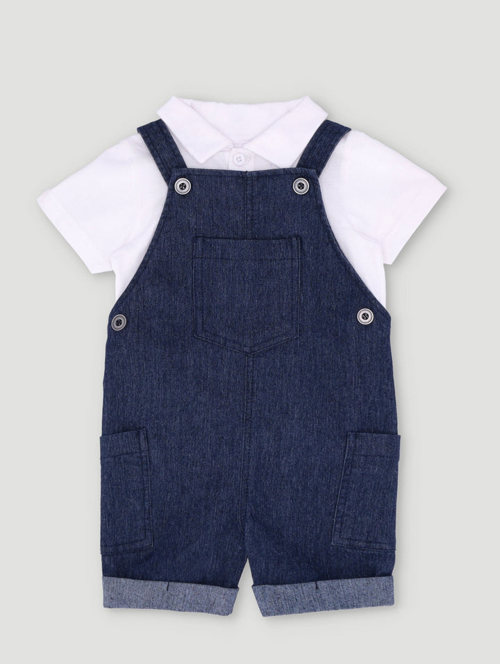 Baby Boys Occasion Dungaree - Dark Ink