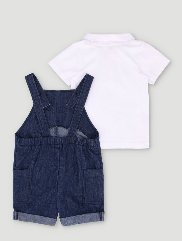 Baby Boys Occasion Dungaree - Dark Ink