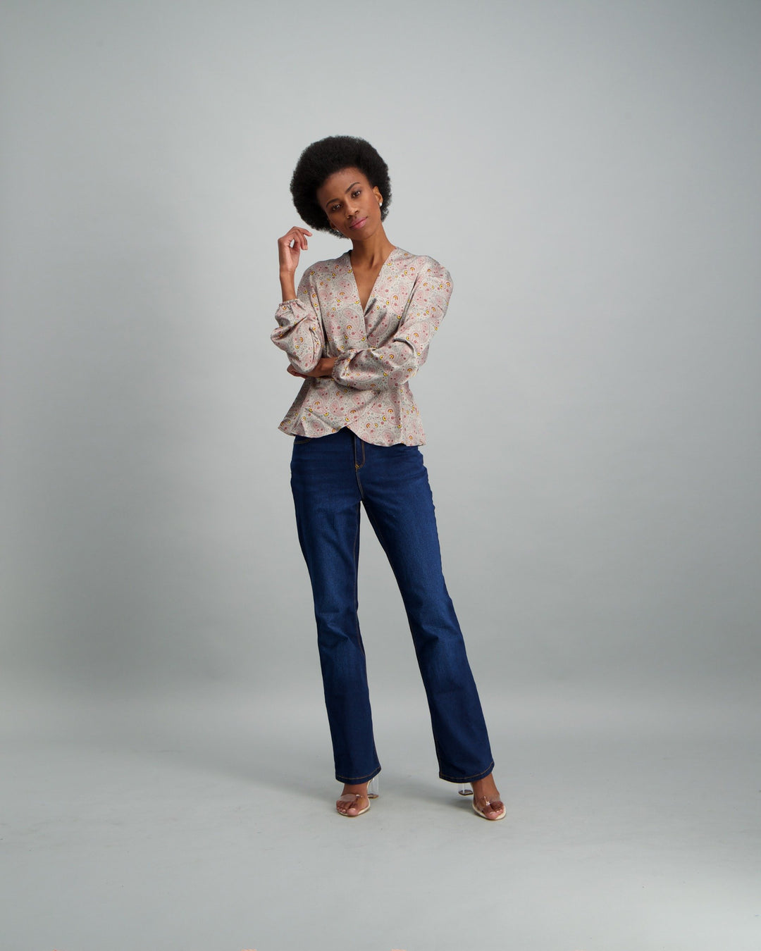 Ladies-Boot with Wash Dark Blue Denim Jean