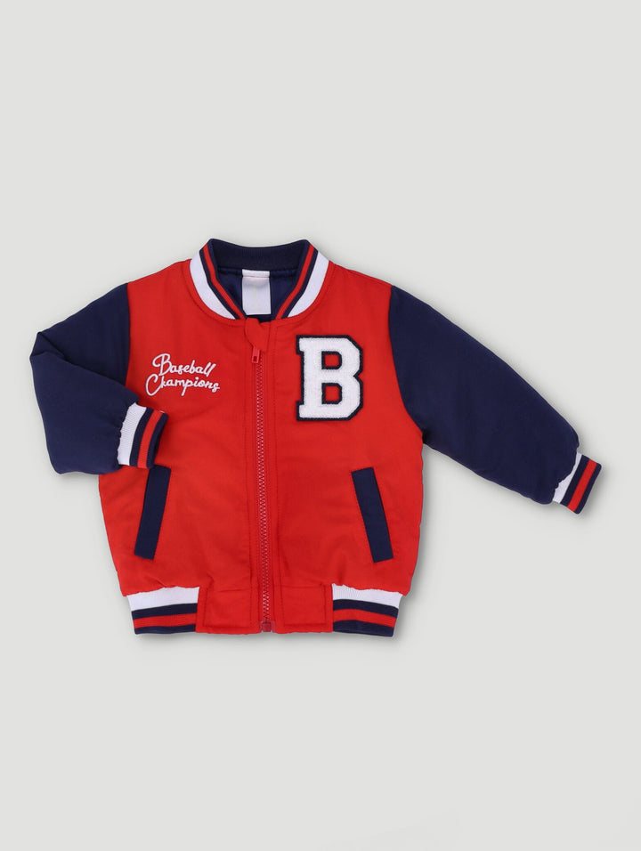 Baby Boys Baseball Jacket - Red