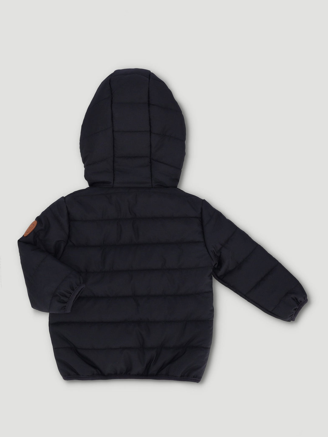 Baby Boys Puffer Hooded Jacket - Black