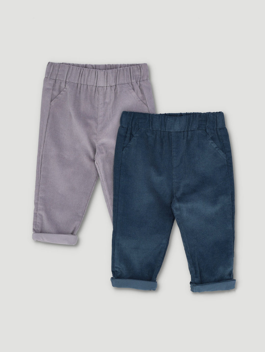 Baby Boys 2 Pack Corduroy Pants - Grey