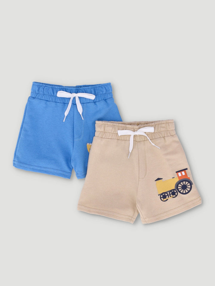 Baby Boys 2 Pack Everyday Scooter Shorts - Blue
