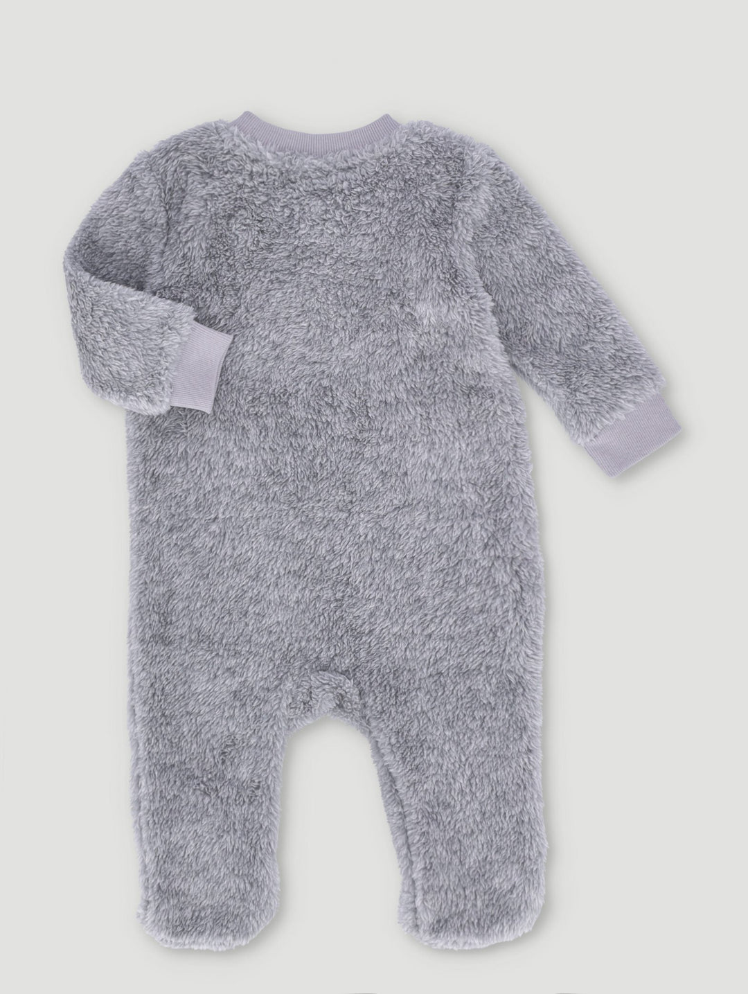 Baby Boys Crew Neck Sherpa Sleepsuit - Grey