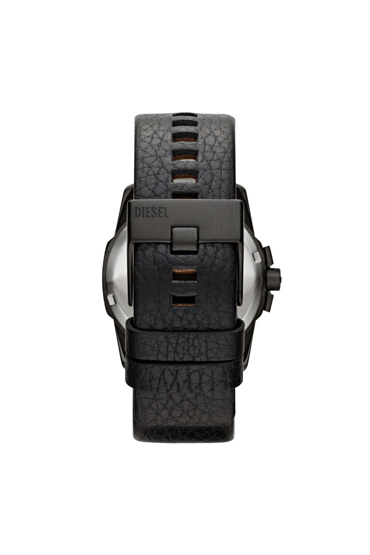 Mens Master Chief Three-Hand Date Black Leather Watch