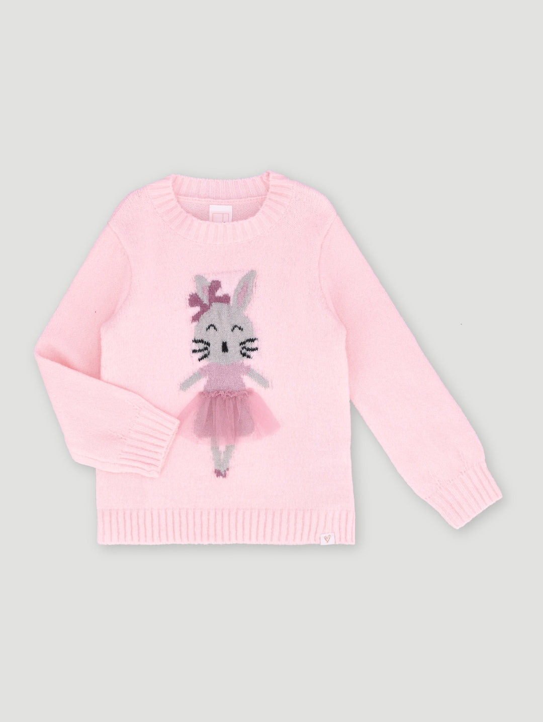 Pre-Girls Tulle Easter Bunny Knitwear - Pink