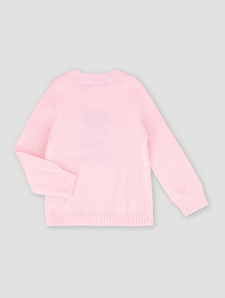 Pre-Girls Tulle Easter Bunny Knitwear - Pink