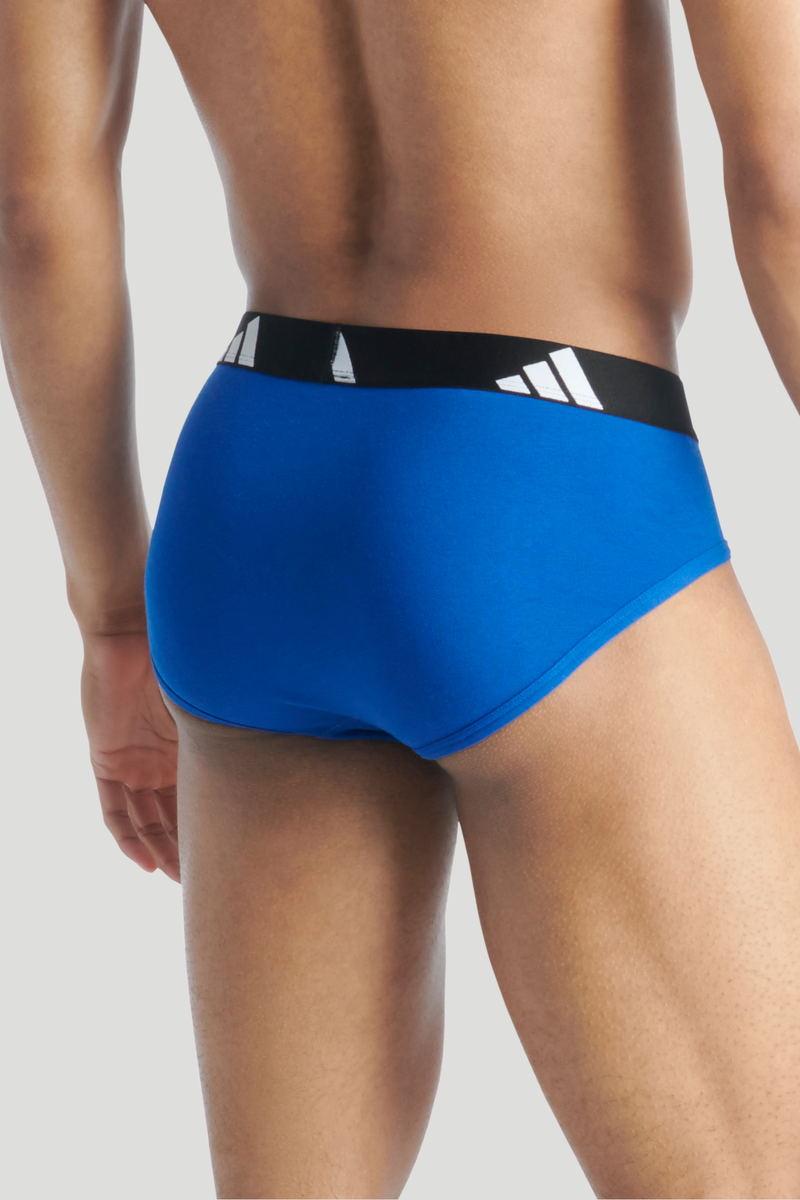 3 Pack Active Flex Cotton Brief - Black/Blue