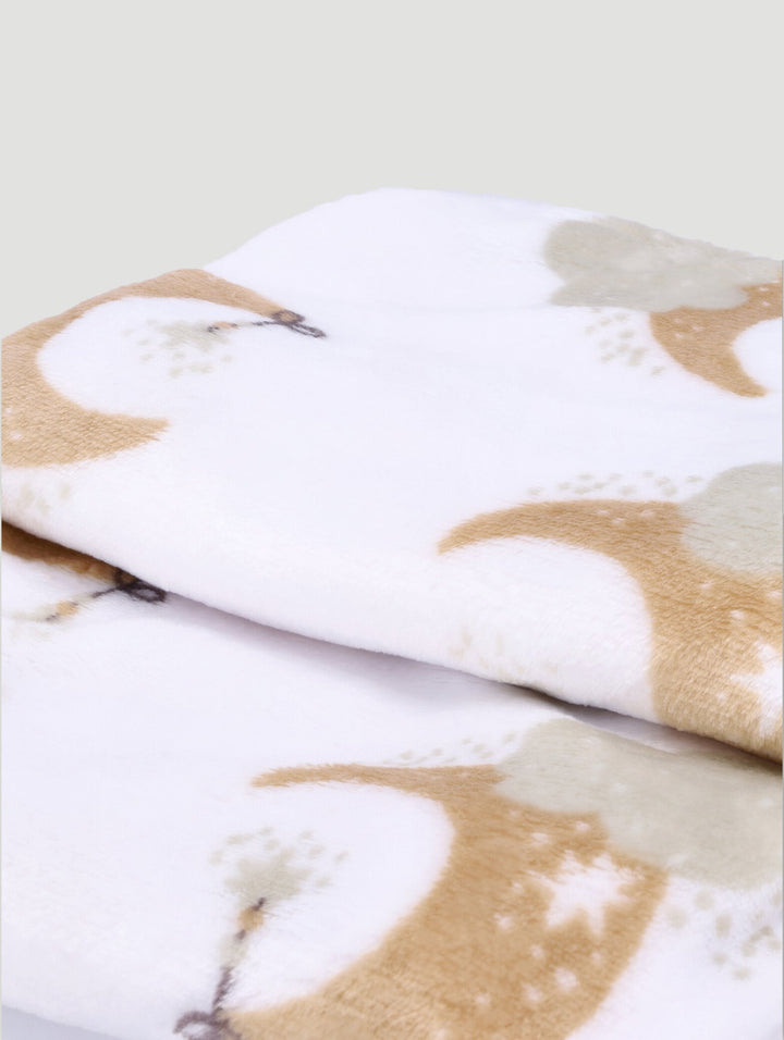 Baby Nursery Moon Cloud Blanket - White
