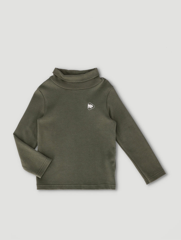 Pre-Boys Poloneck With Print - Olive