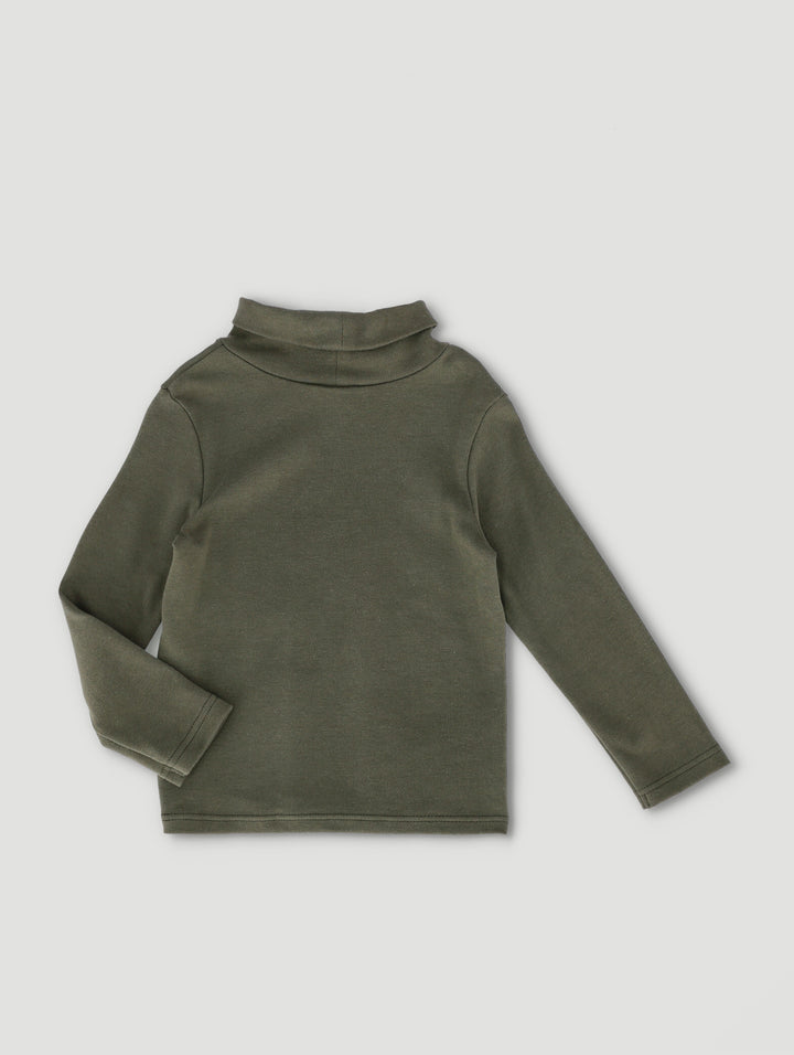 Pre-Boys Poloneck With Print - Olive