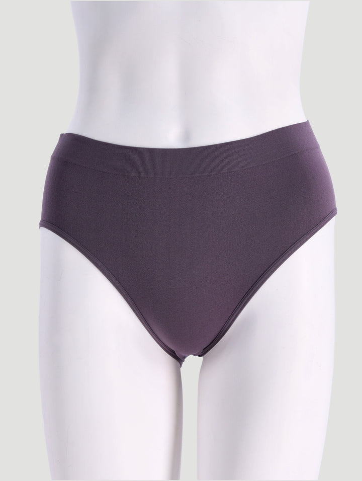 3 Pack Hi-Cut Panties- Dusty Rose/Pearl/ Dark Grape