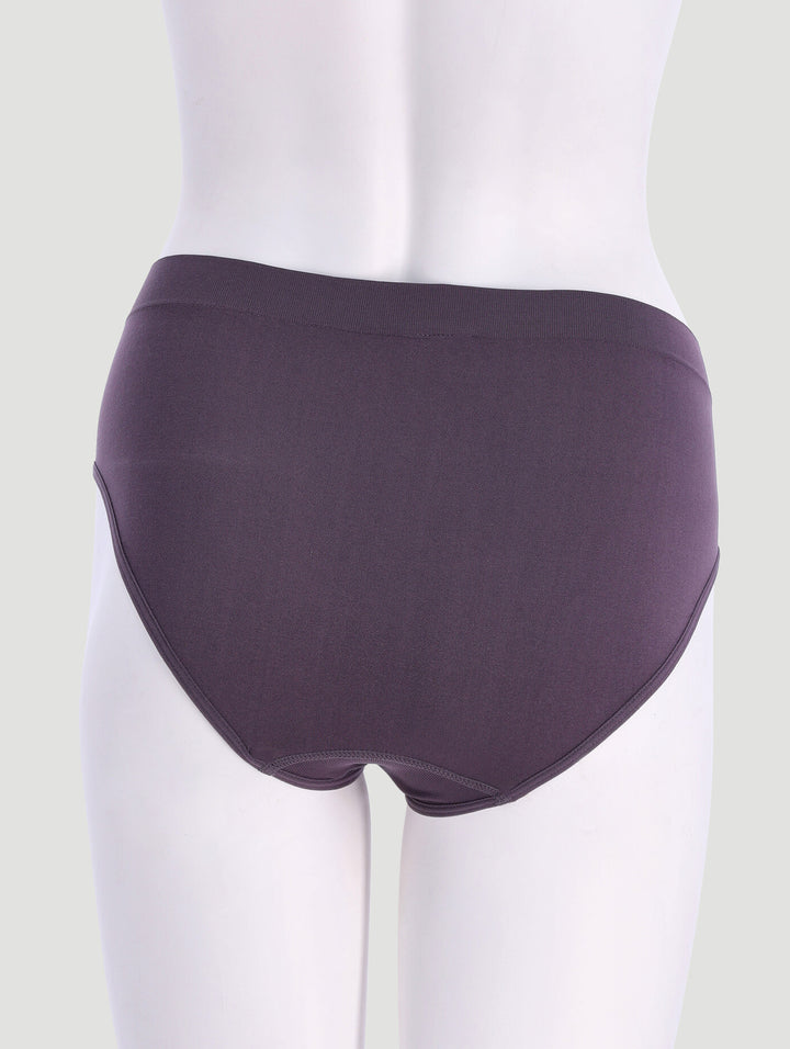 3 Pack Hi-Cut Panties- Dusty Rose/Pearl/ Dark Grape