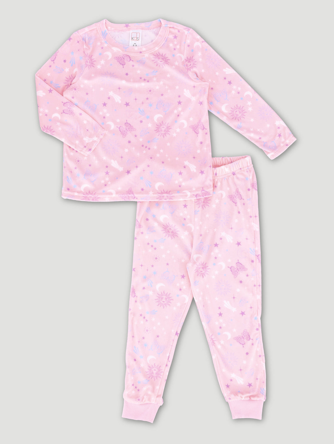 Pre-Girls Brushed Velour Sleepset - Pink