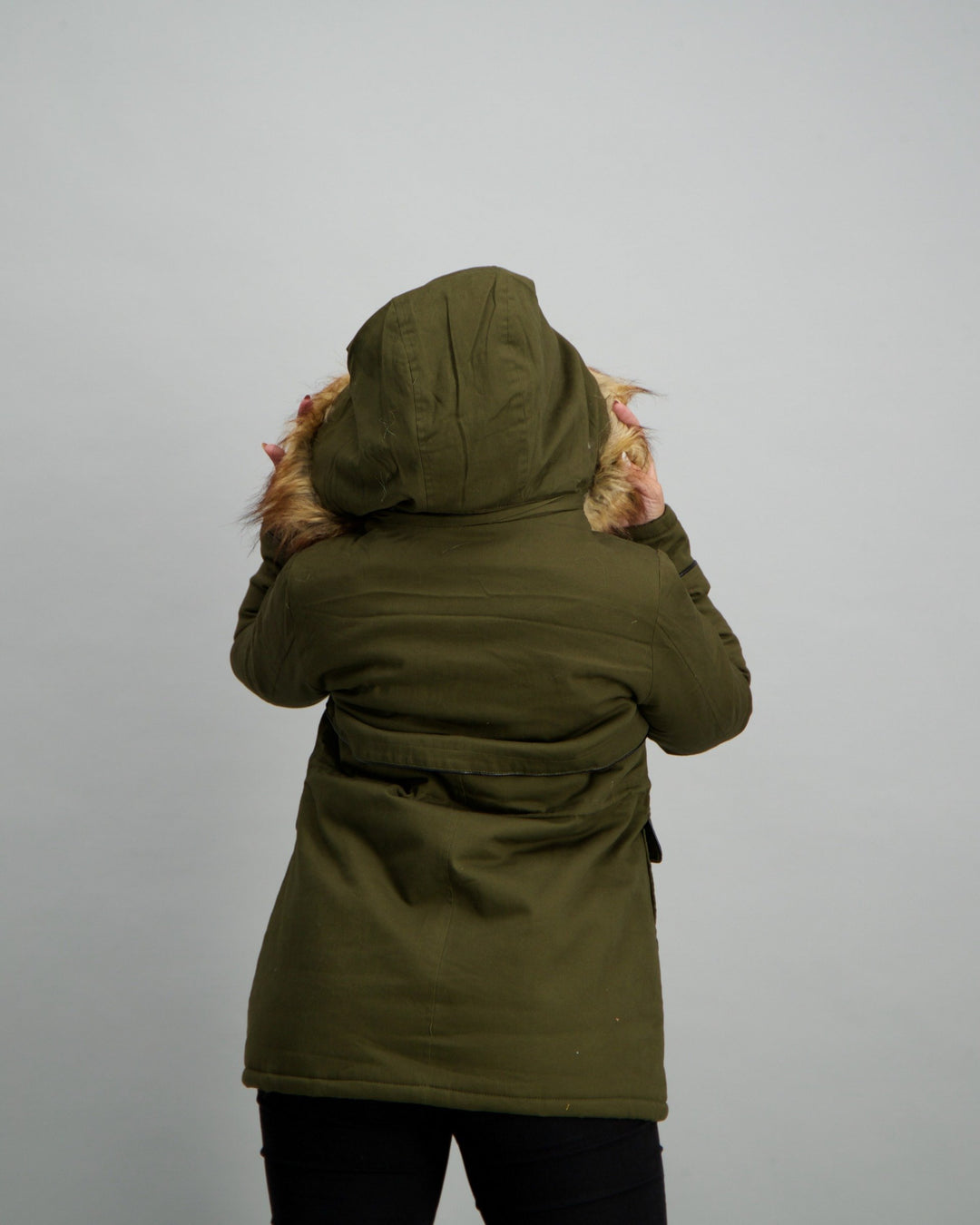 Ladies Khaki Parka Jacket