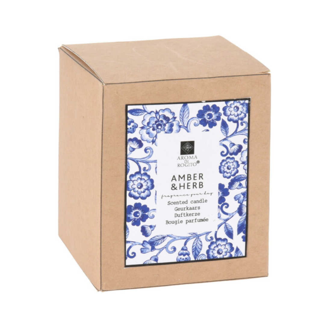 Amber Amalfi Candle In Glass - Blue