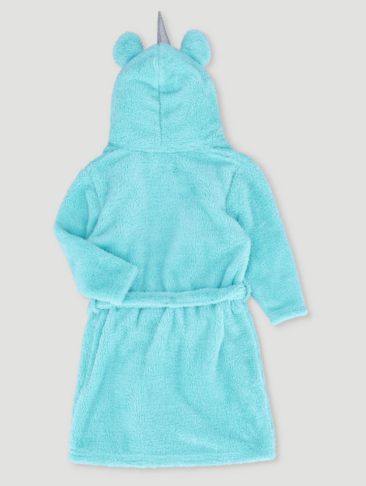 Pre-Girls Unicorn Metalic Gown - Blue