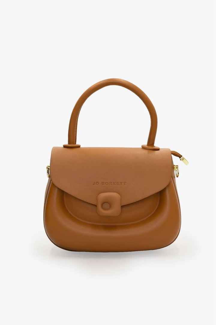 Florence Flap Bag With Top Handle - Tan