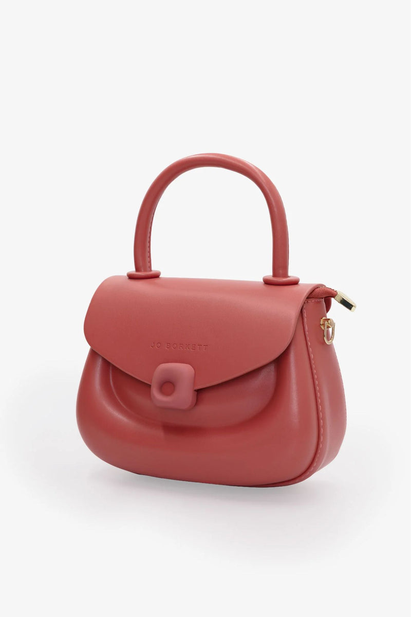 Florence Flap Bag With Top Handle - Coral