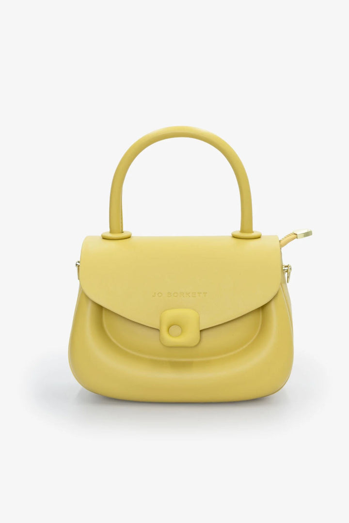 Florence Flap Bag With Top Handle - Custard