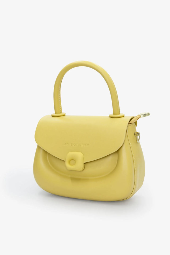 Florence Flap Bag With Top Handle - Custard