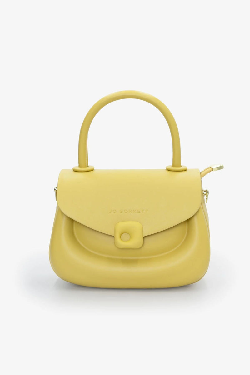 Florence Flap Bag With Top Handle - Custard