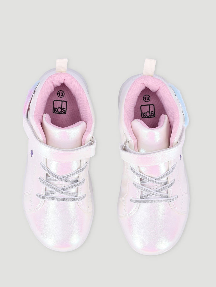 Pre-Girls Light Up Hi-Top Sneaker - White