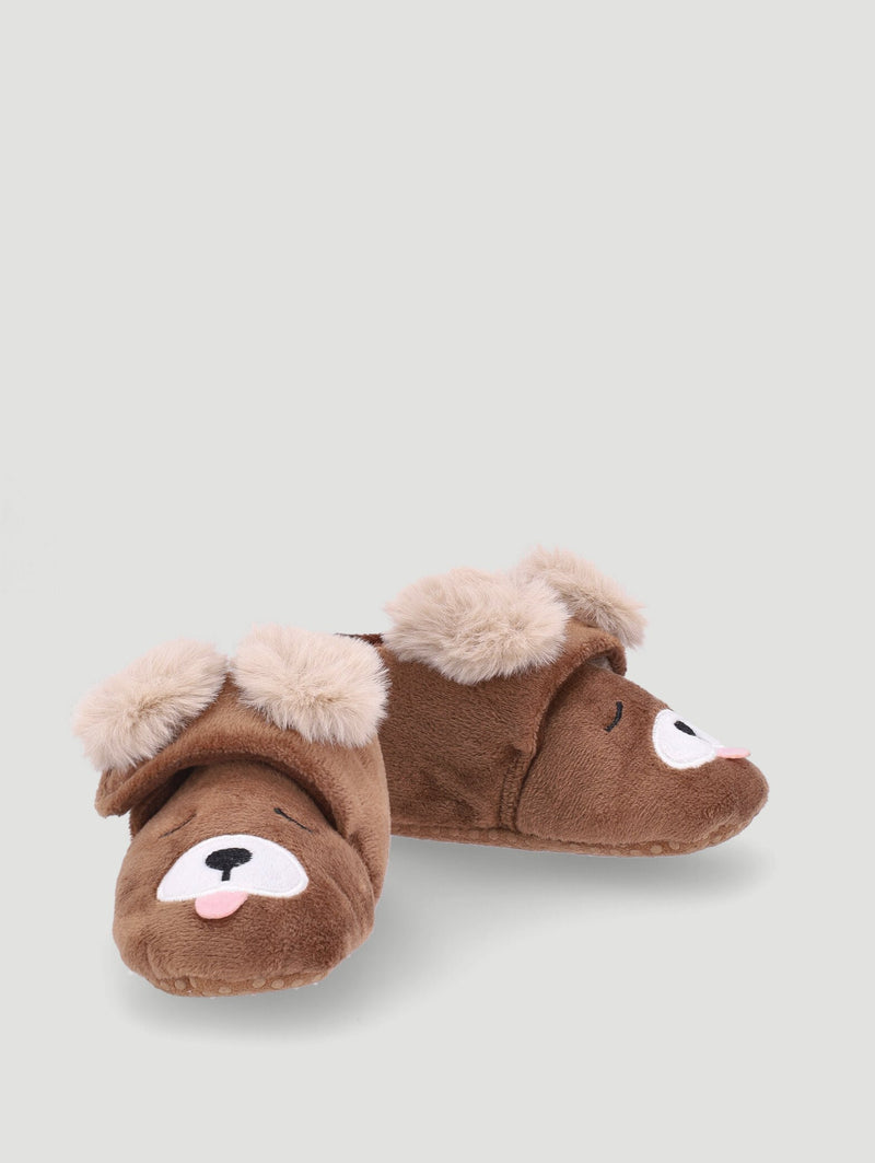 Baby Boys Doggy Slipper - Brown