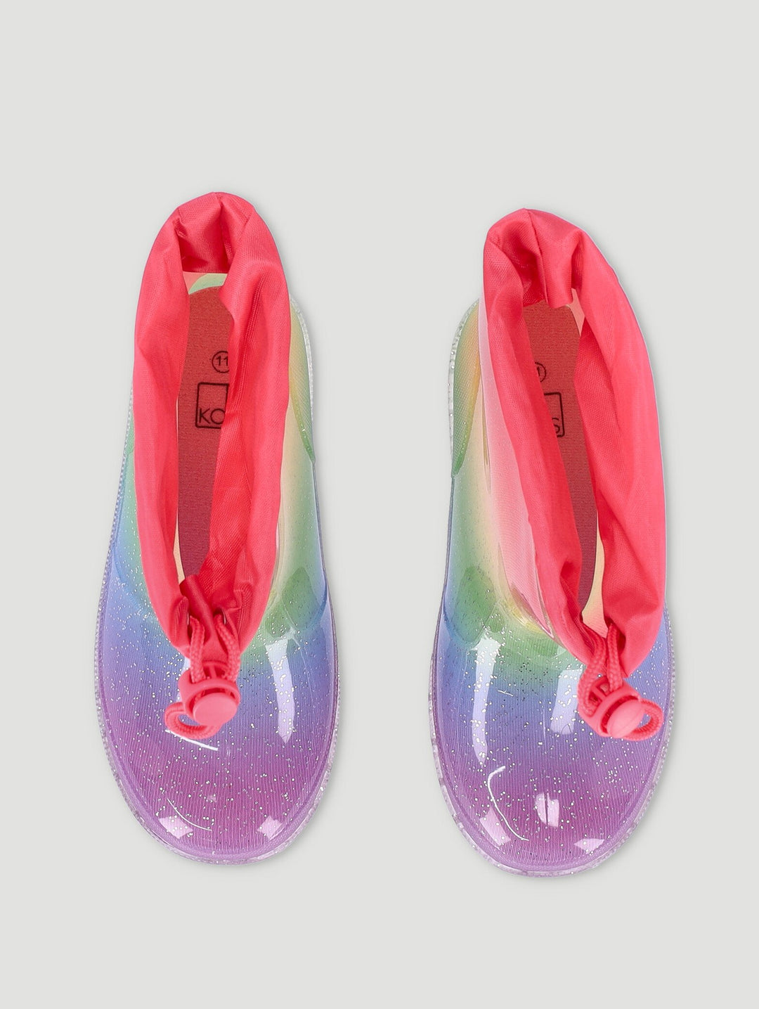 Pre-Girls Rainbow Light Up Wellington Boots