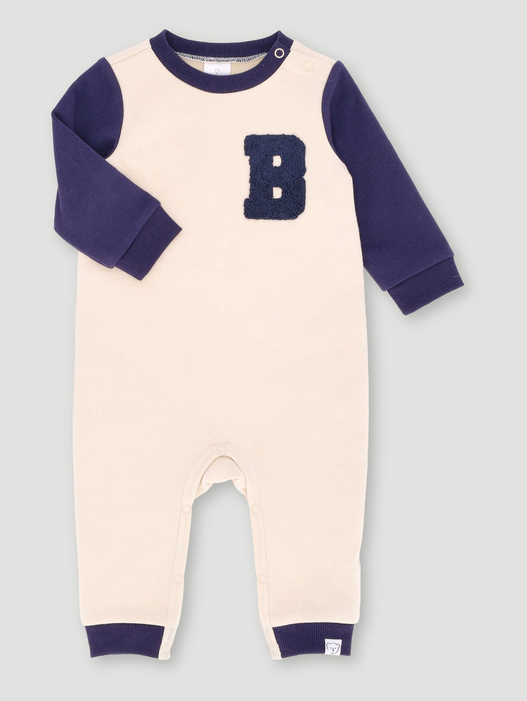 Baby Boys Brushed Fleece Sleepsuit - Cream
