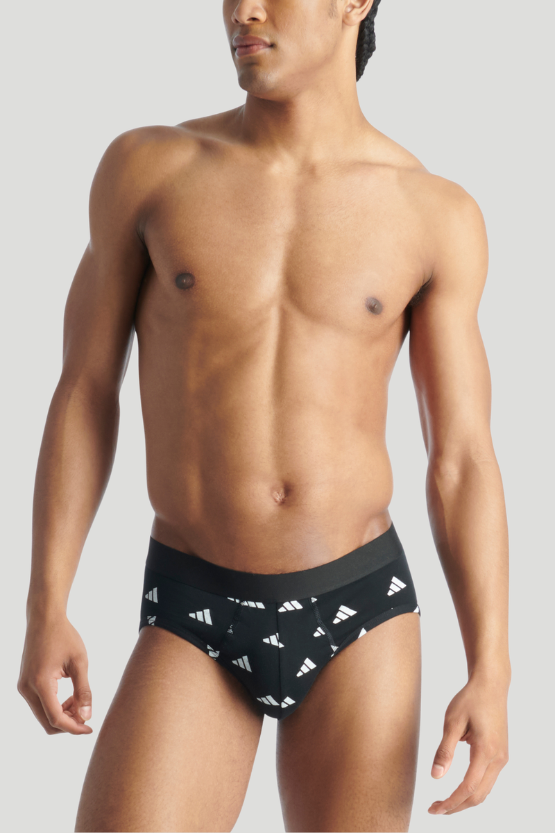 3 Pack Active Flex Cotton Brief - Black/Blue