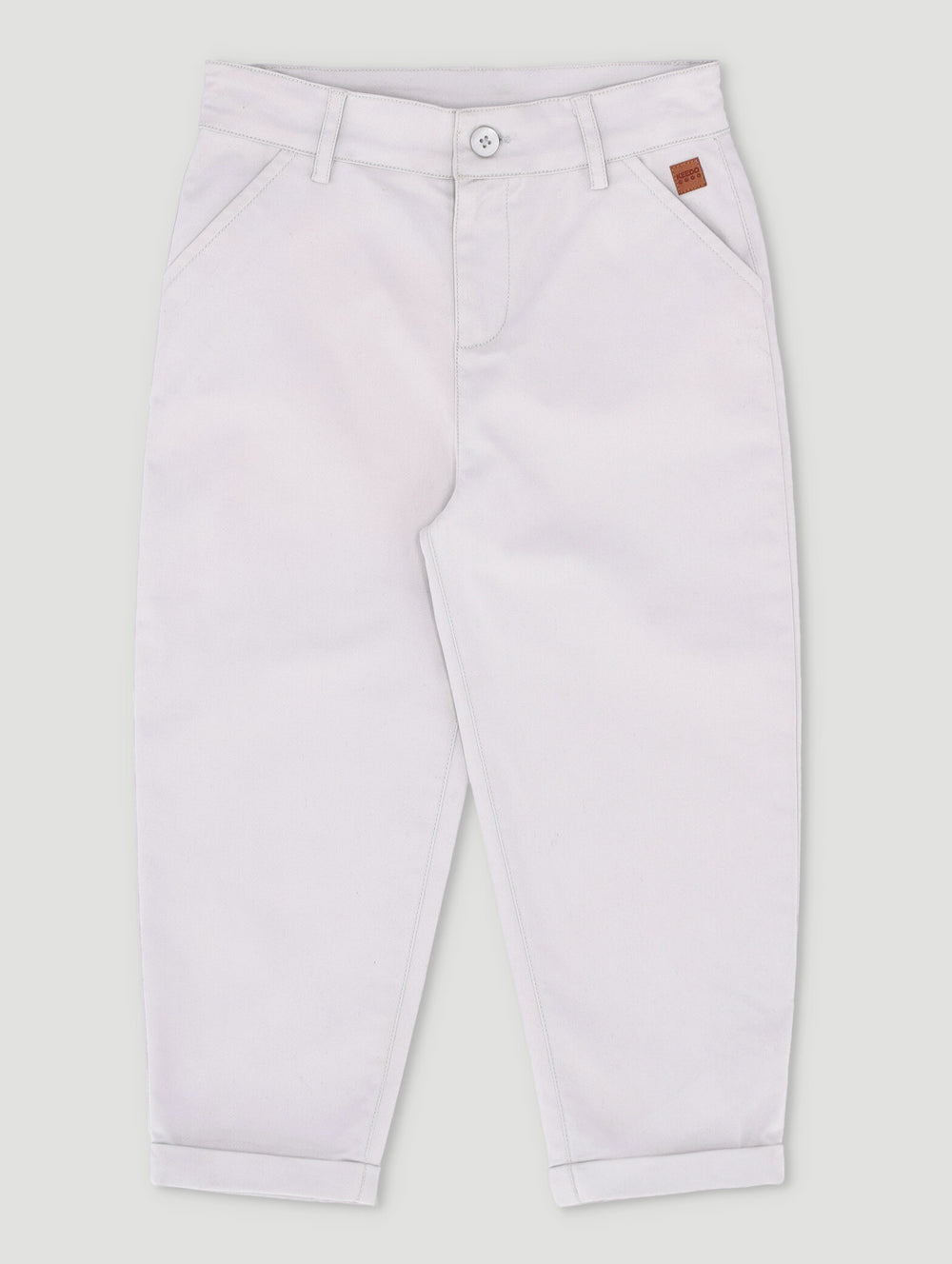 Keedo Boys Premium Chino Pant - Light Grey