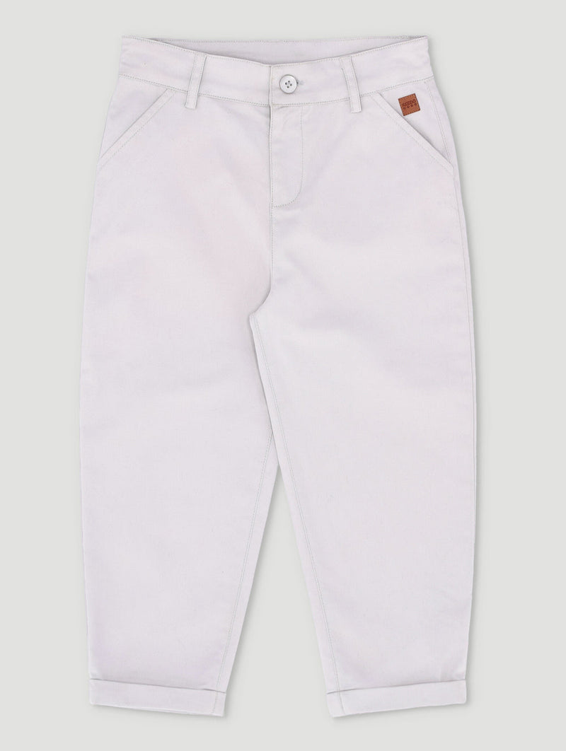 Keedo Boys Premium Chino Pant - Light Grey