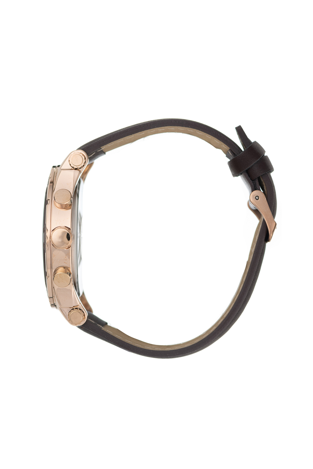 Brown Leather Strap Analogue Watch - Brown