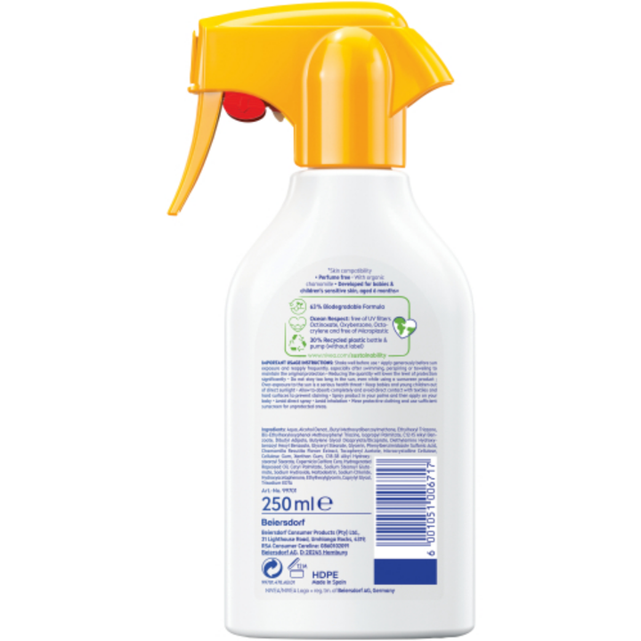 Sun Kids Sens Prot&Care Spf50 Trigger 250Ml