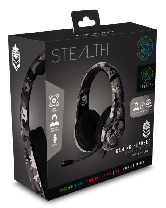 XP Commander Multiformat Stereo Gaming Headsets Camo Black/Grey