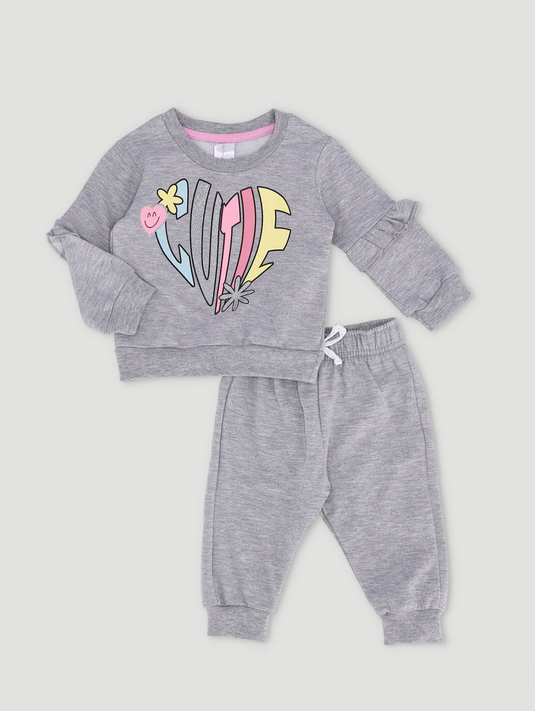 Baby Girls Cutie Frill Tracksuit Grey – Edgars - Main Image