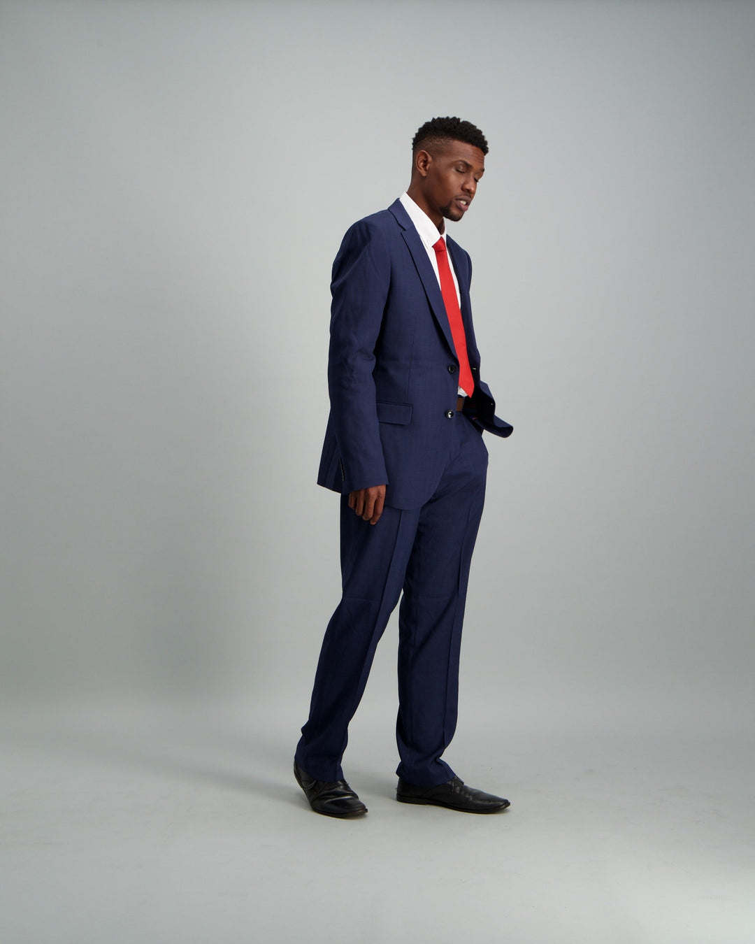 Men's Blue Regular Fit Suit Jacket - Dark Blue