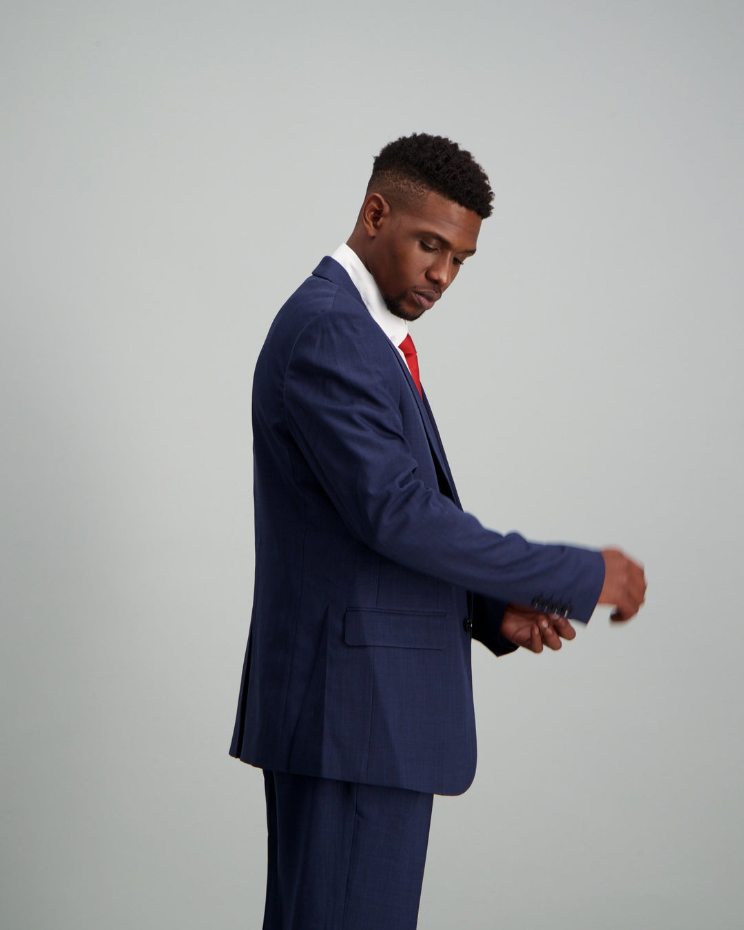 Men's Blue Regular Fit Suit Jacket - Dark Blue