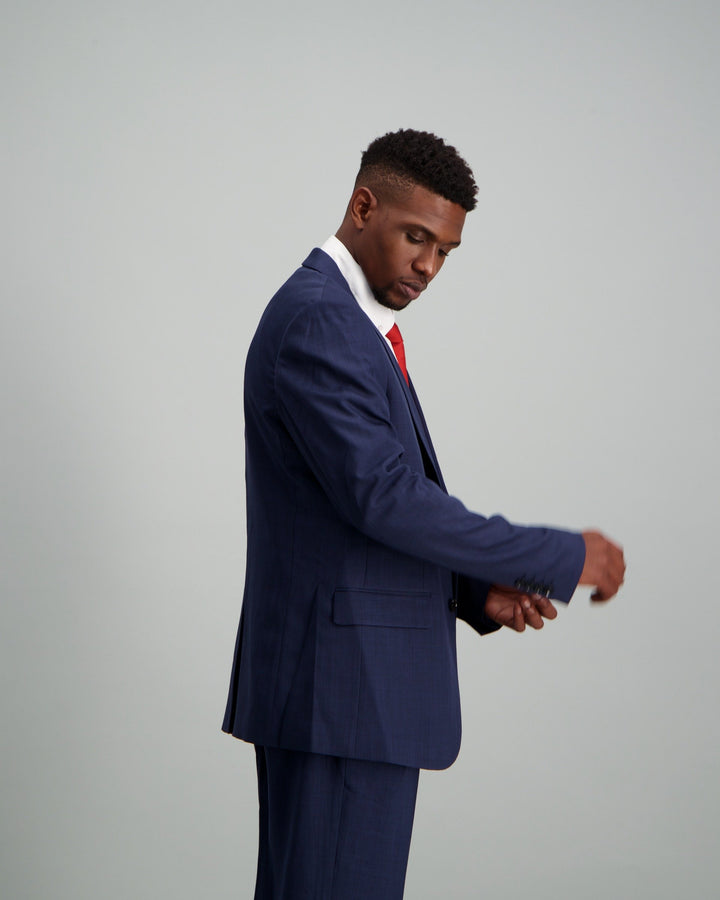 Men's Blue Regular Fit Suit Jacket - Dark Blue