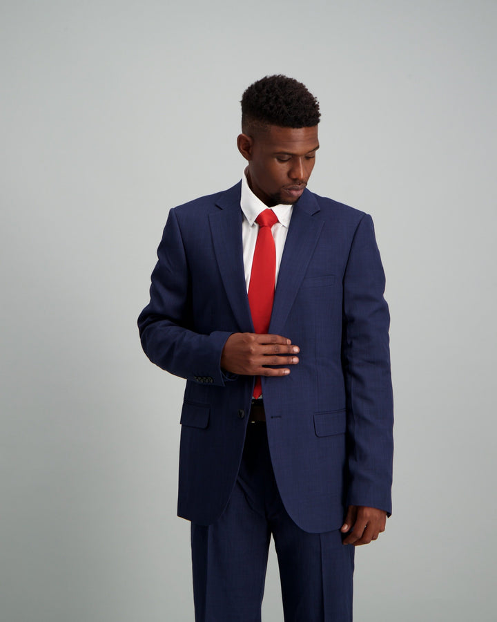 Men's Blue Regular Fit Suit Jacket - Dark Blue