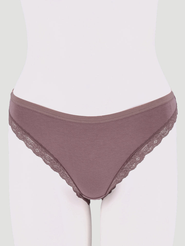 3 Pack Cotton Stretch Brazilian Panty - Navy/Mocha/Black