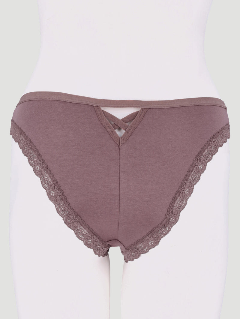 3 Pack Cotton Stretch Brazilian Panty - Navy/Mocha/Black